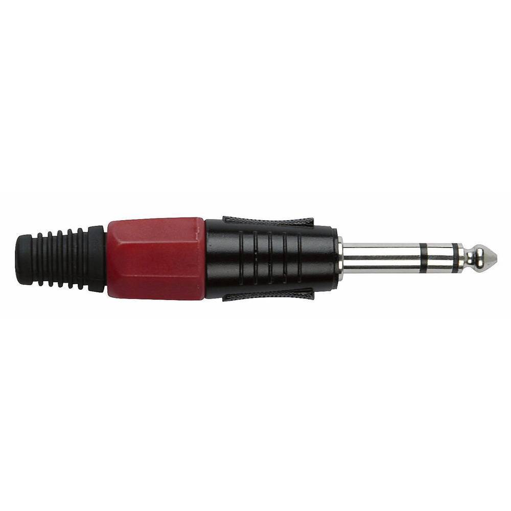 DAP 6,3mm Jackplug stereo zwart met rood kleurkapje