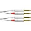 Cordial CFU3PP-SNOW Intro 2x 6.3mm TS jack instrumentkabel 3m wit