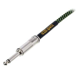 Ernie Ball 6077 Braided Instrument Cable, 3 meter, Black/Green
