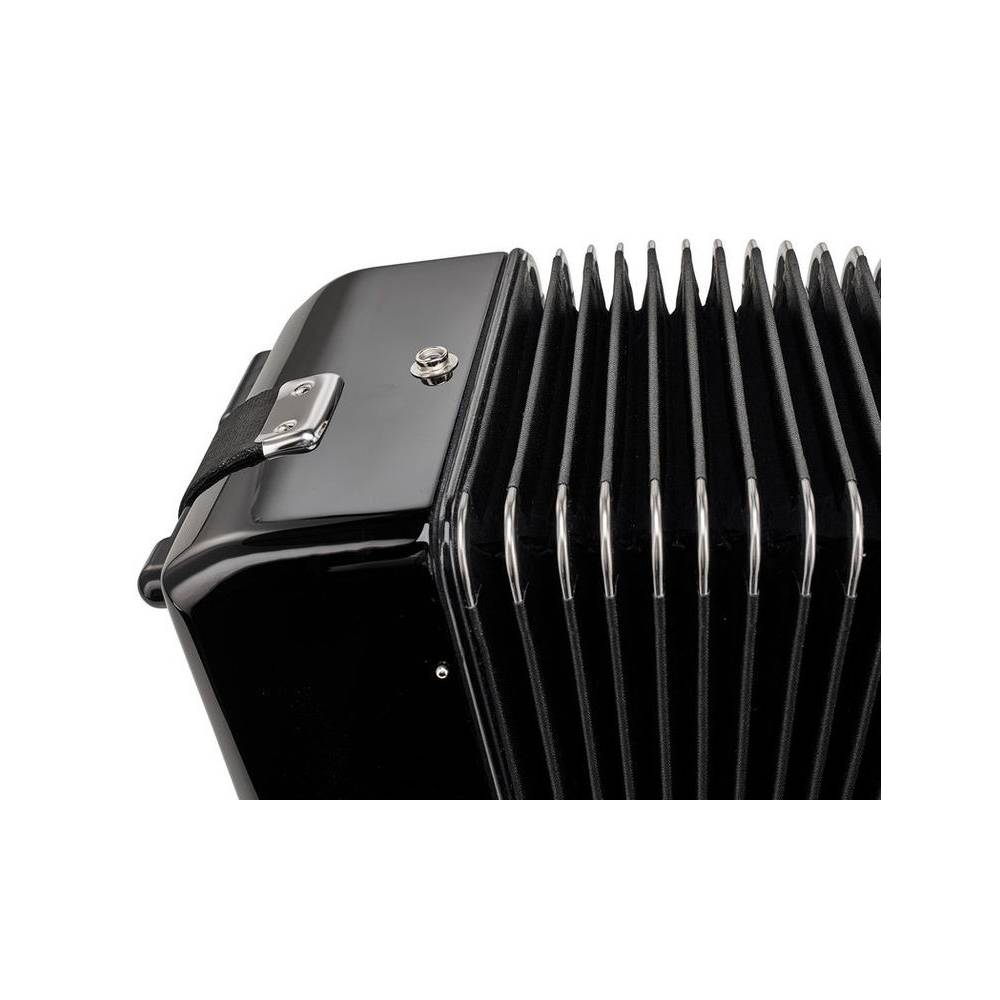 Hohner Bravo II 48 Zwart, Silent Key accordeon