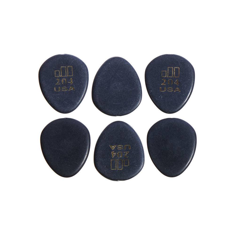 Dunlop 477P204 Jazztone Round Tip Pick plectrumset (6 stuks)