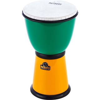 Nino Percussion NINO18G/Y kunststof djembe groen met geel