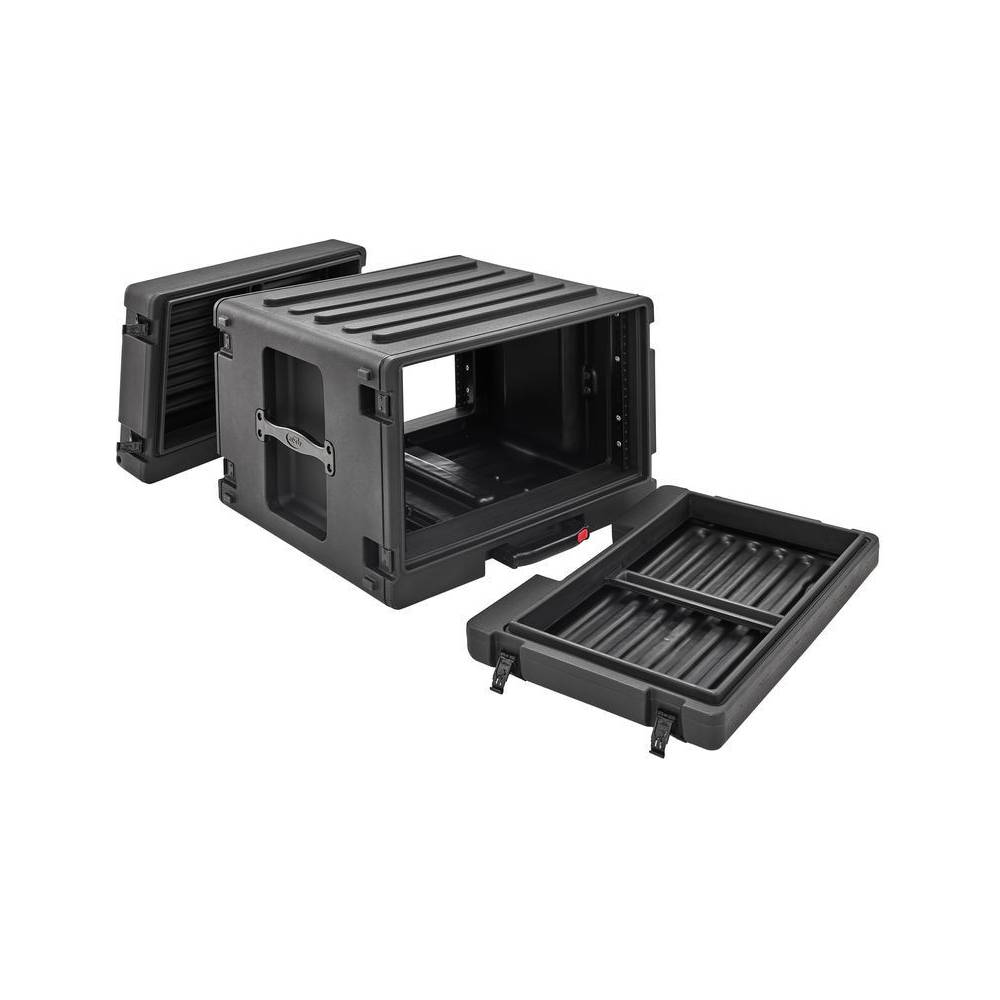 SKB 1SKB-R6UW 6U Rolling Roto Rack 19 inch flightcase trolley 6U