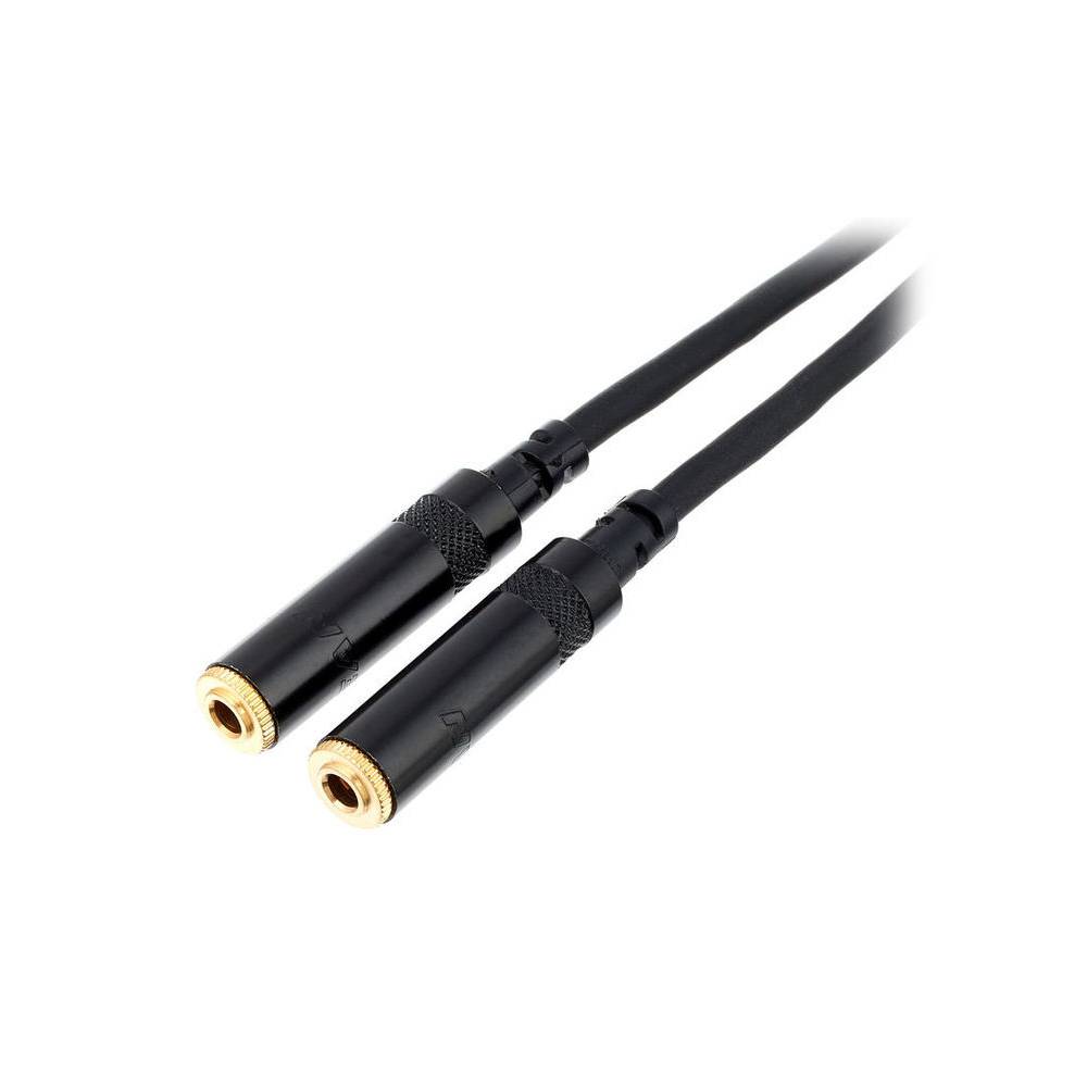 Cordial CFY0.3VYY Intro verloopkabel jack 6.3 TRS male-2x 3.5 TRS female 0.3m