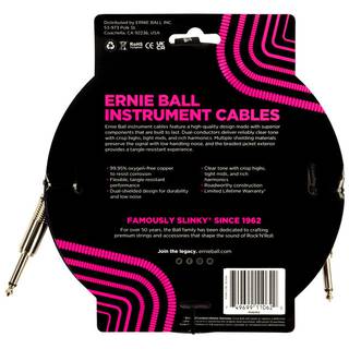 Ernie Ball 578896 braided instrument cable 3 meter paars