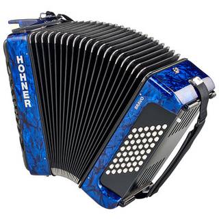 Hohner Bravo II 48 Blauw, Silent Key accordeon