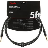Fender Deluxe Cables instrumentkabel 1.5 m zwart tweed