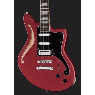 D'Angelico Premier Bedford SH Oxblood semi-akoestische gitaar met gigbag