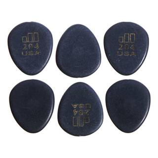 Dunlop 477P204 Jazztone Round Tip Pick plectrumset (6 stuks)