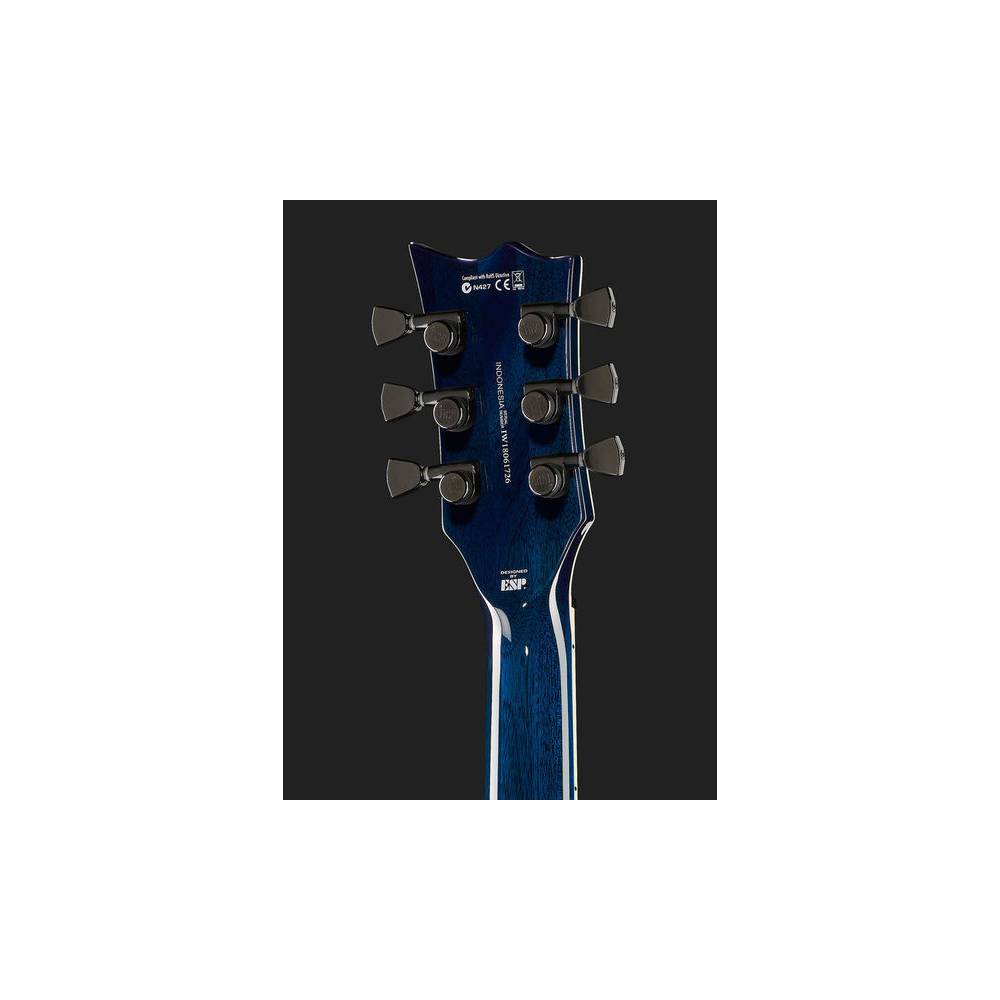 ESP LTD Deluxe EC-1000 Piezo QM See Thru Blue