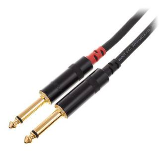 Cordial CFY0.9VPP Intro verloopkabel jack 6.3mm TRS -2x 6.3mm TS 0.9m zwart
