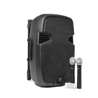 Vonyx SPJ-PA915 mobiele accu-speaker met microfoons