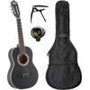 LaPaz C30BK klassieke gitaar 1/2-formaat zwart + gigbag + accessoires