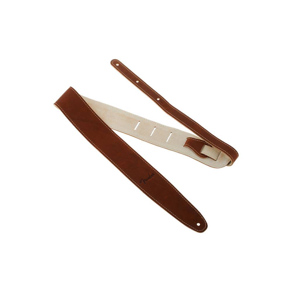 Fender Ball Glove leren gitaarband bruin