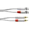 Cordial CFU3FC-SNOW Intro verloopkabel 2x XLR female - 2x RCA 3m wit