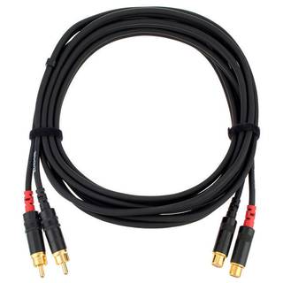 Cordial CFU3CE Intro verlengkabel 2x RCA male - 2x RCA female 3m