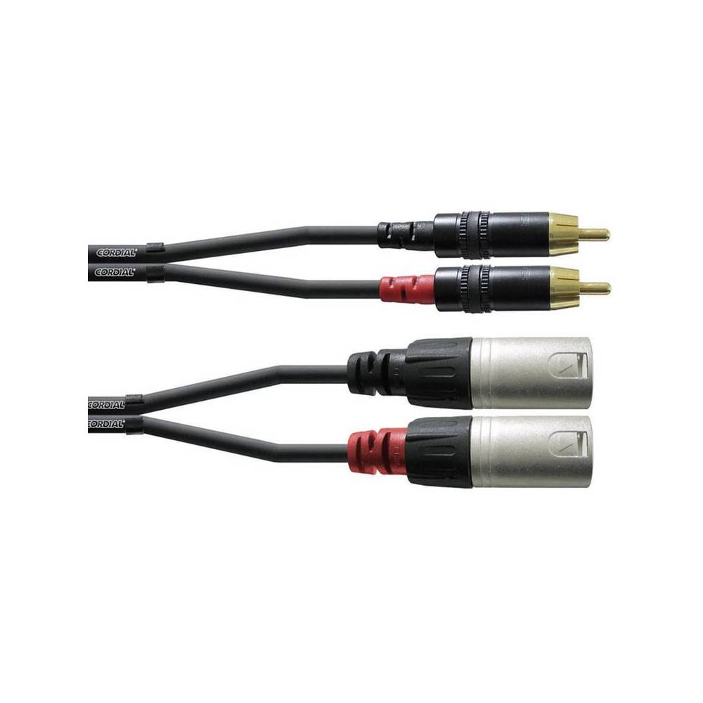 Cordial CFU1.5MC Intro verloopkabel 2x XLR male - 2x RCA male 1.5m