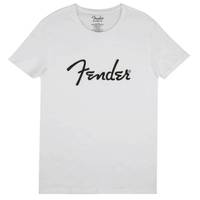 Fender Spaghetti Logo wit t-shirt XXL