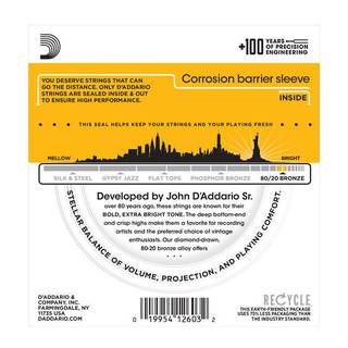 D'Addario EJ14 snarenset voor akoestische western gitaar