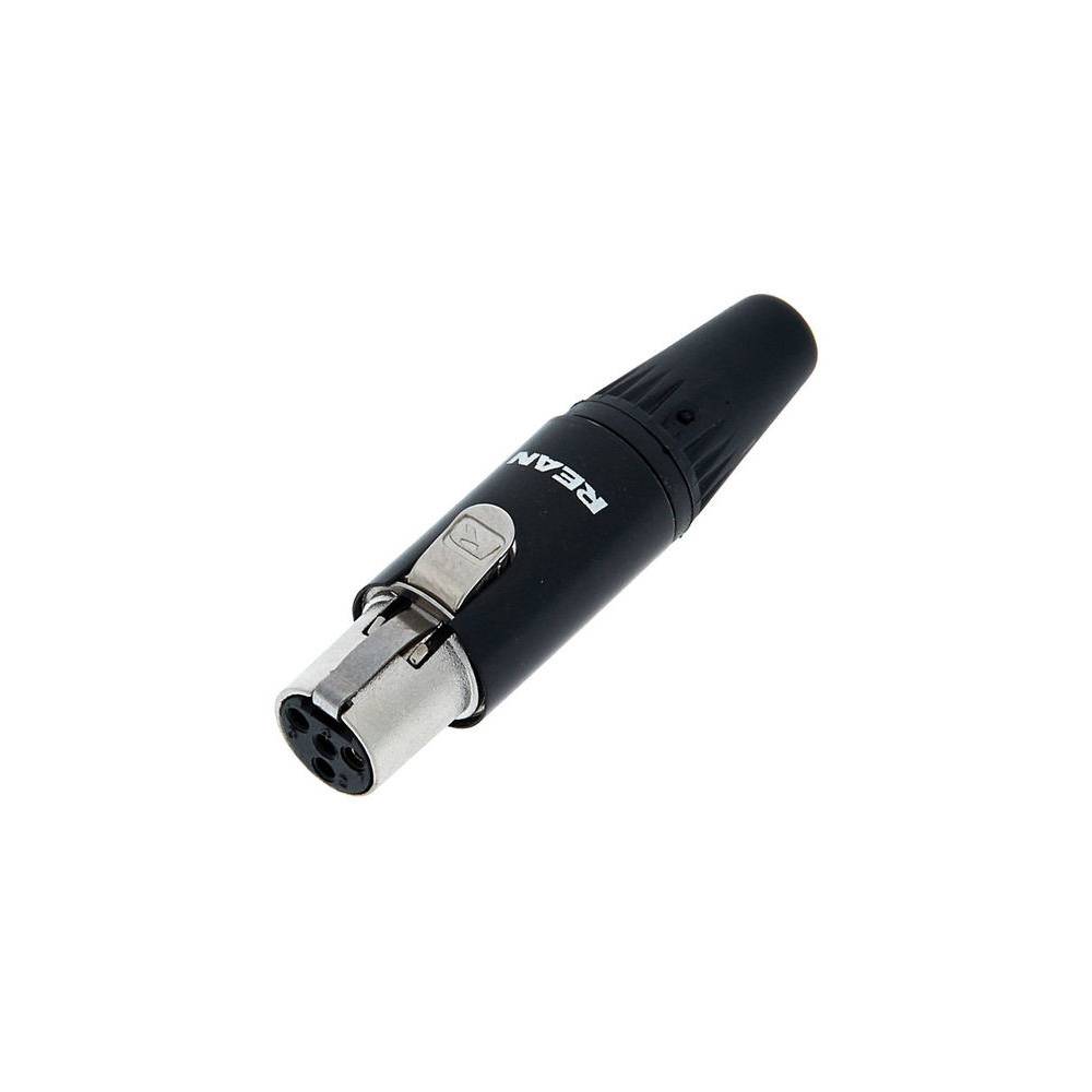 Neutrik Rean RT 4FC-B mini-XLR female 4-pins kabeldeel