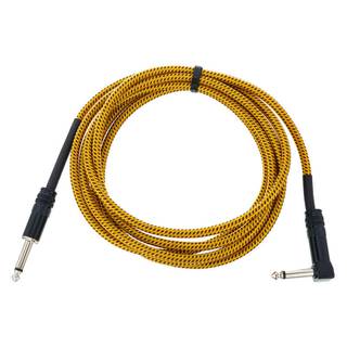 Cordial EI3PR-TWEED-YE Elements jack kabel 6.3 TS haaks - recht 3m tweed geel