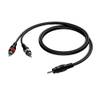 Procab CAB711 jack 3.5mm stereo - 2x RCA male 15.00 meter.