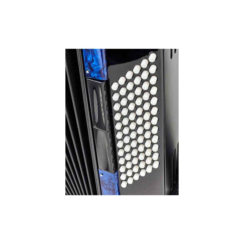 Hohner Bravo III 72 Blauw, Silent Key accordeon