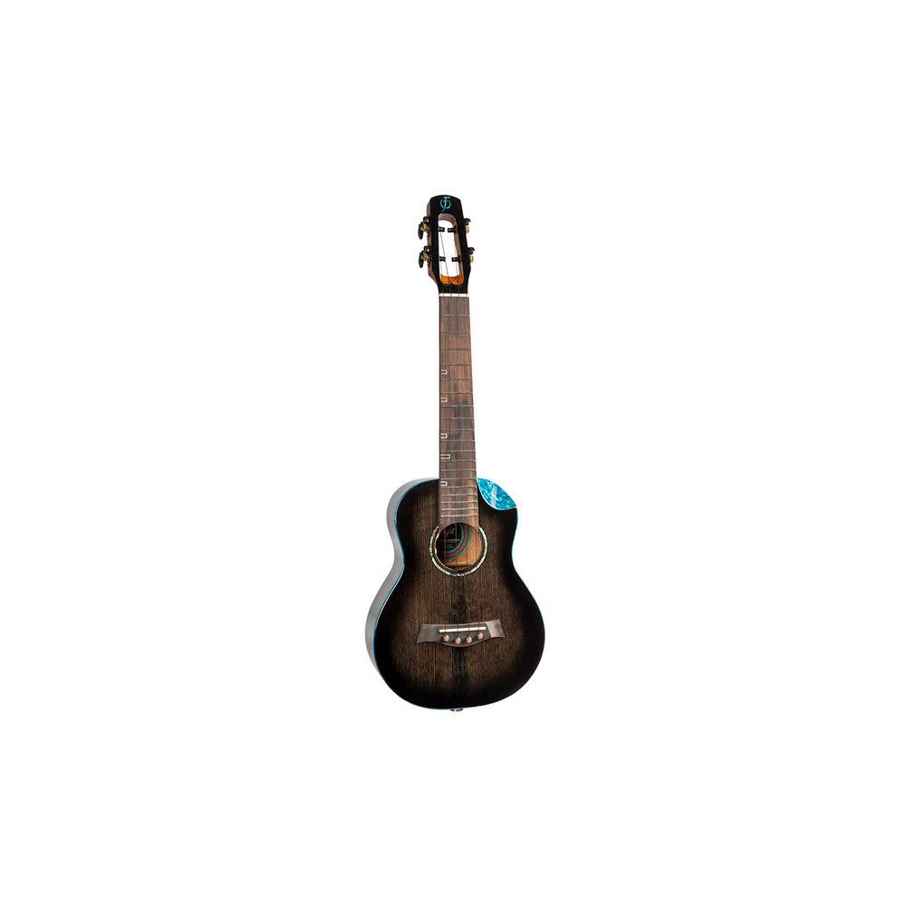 Flight Royal Series Nighthawk Concert Black Stain elektrisch-akoestische concert ukelele met gigbag