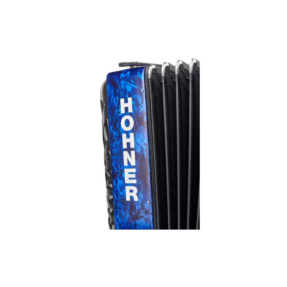 Hohner Bravo III 72 Blauw, Silent Key accordeon