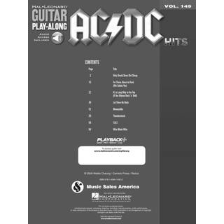 Hal Leonard Guitar Play Along Volume 149 ACDC Hits