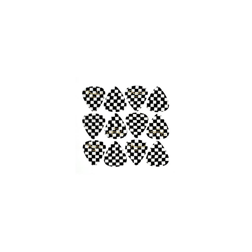 Fender 351 Shape Premium Picks Checker Thin (set van 12)
