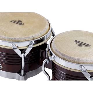 Latin Percussion M201 Matador Wood Bongos Dark Brown Chrome