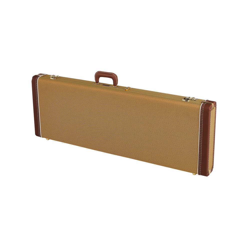 Fender G&G Deluxe Strat/Tele Hardshell Case Tweed Red Poodle Plush koffer voor Stratocaster en Telecaster