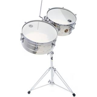 Latin Percussion LP257S Tito Puente Timbales Stainless Steel