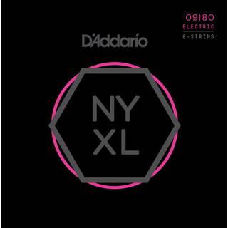 D'Addario NYXL0980 Nickel Wound Super Light 09-80 8-snarig