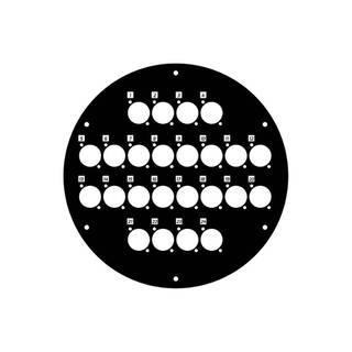 Adam Hall 70226D24 plaat voor 70226 met 24x D-size gat