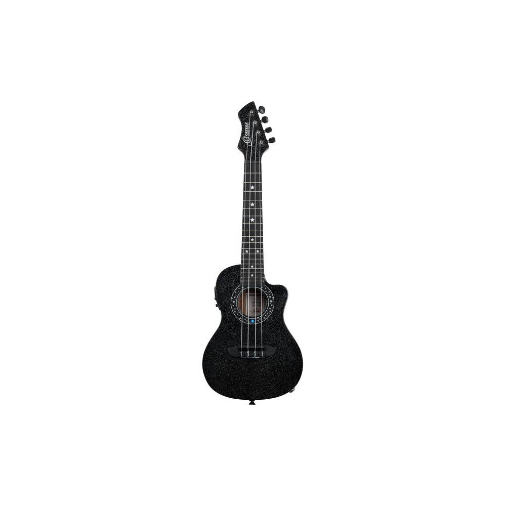Ortega RUHZ-CE-STAR Horizon Series Concert Ukulele Black Sparkle E/A concert ukelele met gigbag