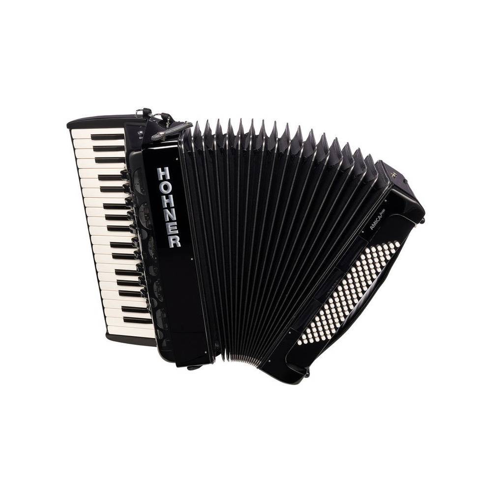 Hohner Amica Forte IV 96 Zwart, Silent Key accordeon
