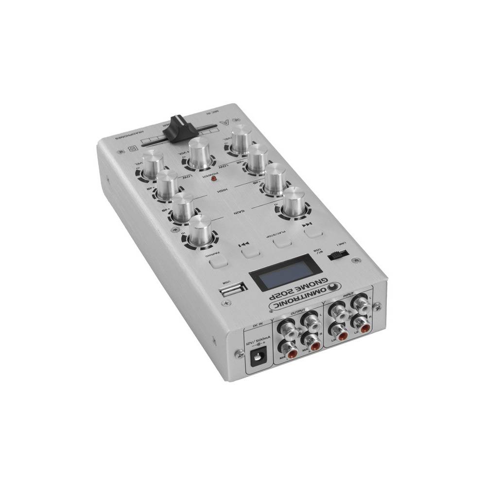 Omnitronic Gnome-202P Mini Mixer zilver