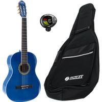 LaPaz 002 BL klassieke gitaar 4/4-formaat blauw + gigbag + stemapparaat