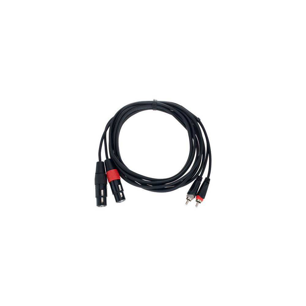 Cordial EU3FC Elements verloopkabel 2x XLR female - 2x RCA 3m