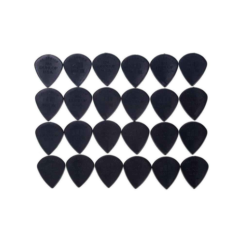 Dunlop Jazz III XL Stiffo 1.38mm 12-pack plectrumset zwart