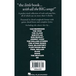 Hal Leonard The Little Black Book Of 4 Chord Songs