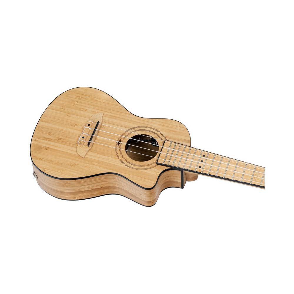 Ortega RUNAB-CC Bamboo Series Concert Size Ukulele Natural E/A concert ukelele met gigbag