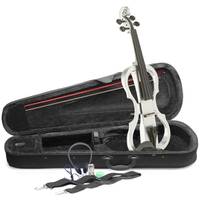 Stagg EVN X-4/4 WH elektrische viool, wit, met gigbag en hoofdtelefoon