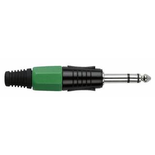 DAP 6,3mm Jackplug stereo zwart met groen kleurkapje