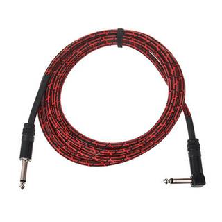 Cordial EI3PR-TWEED-RD Elements jack kabel 6.3 TS haaks - recht 3m tweed rood