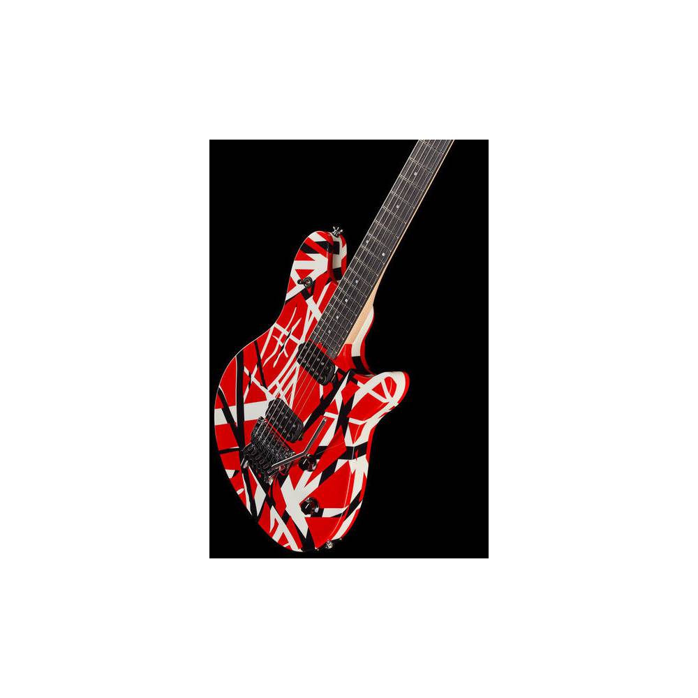 EVH Wolfgang Special Striped Red, Black and White EB gitaar