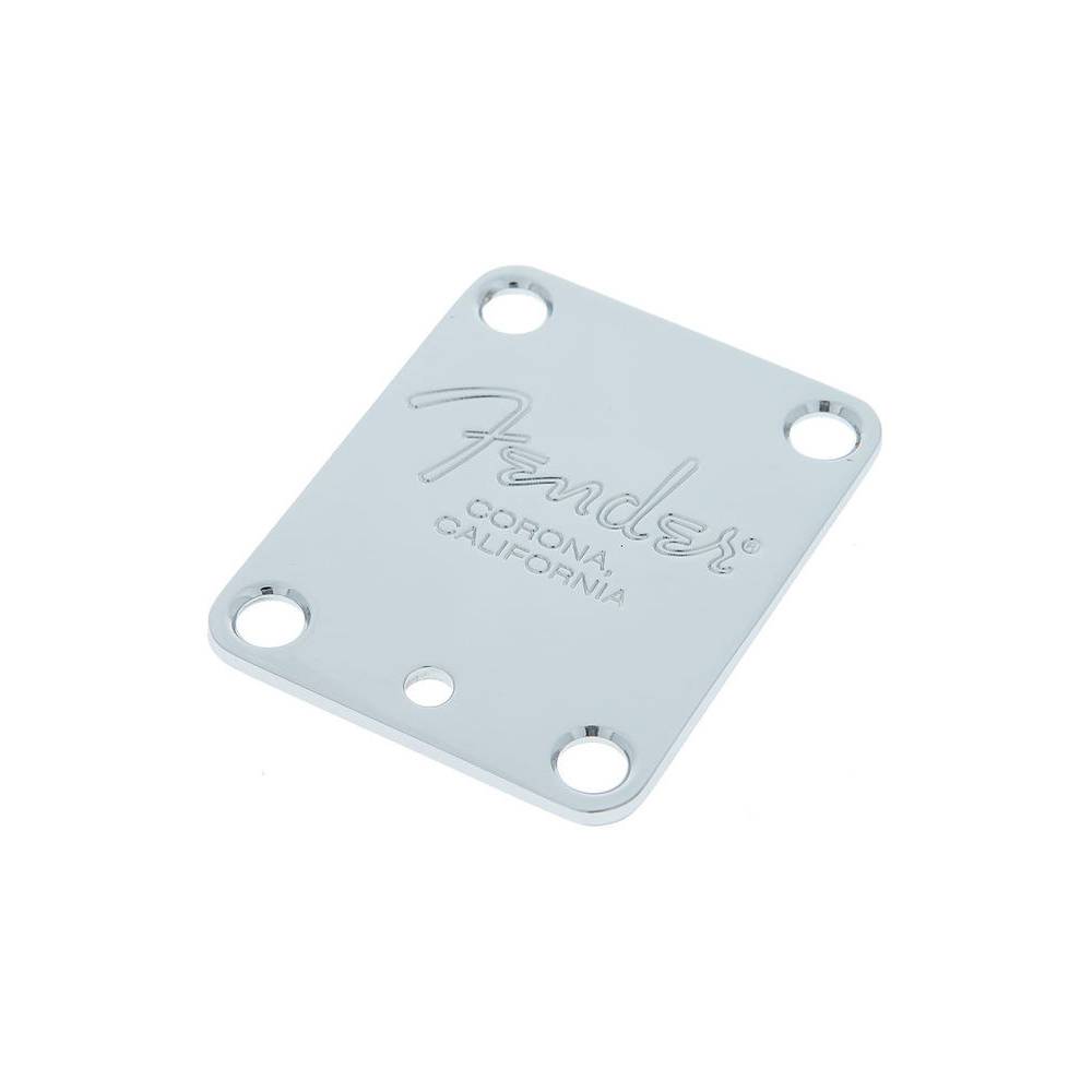 Fender neck plate Corona 4-bolt voor gitaar chroom