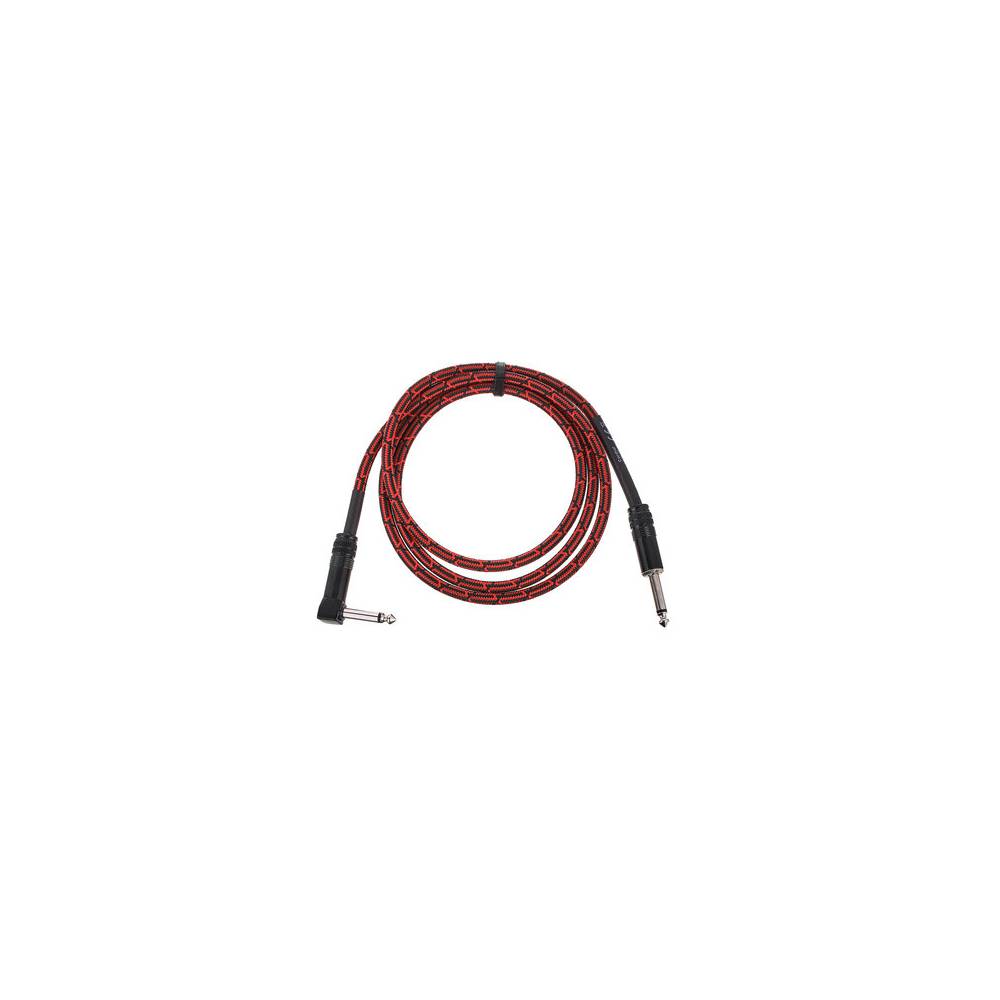 Cordial EI1.5PR-TWEED-RD Elements jack kabel 6.3 TS haaks - recht 1.5m tweed rood